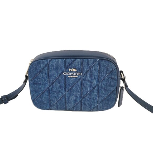 Coach CAP99 Mini Jamie Quilted Denim Camera Bag Crossbody Handbag - Picture 2 of 7